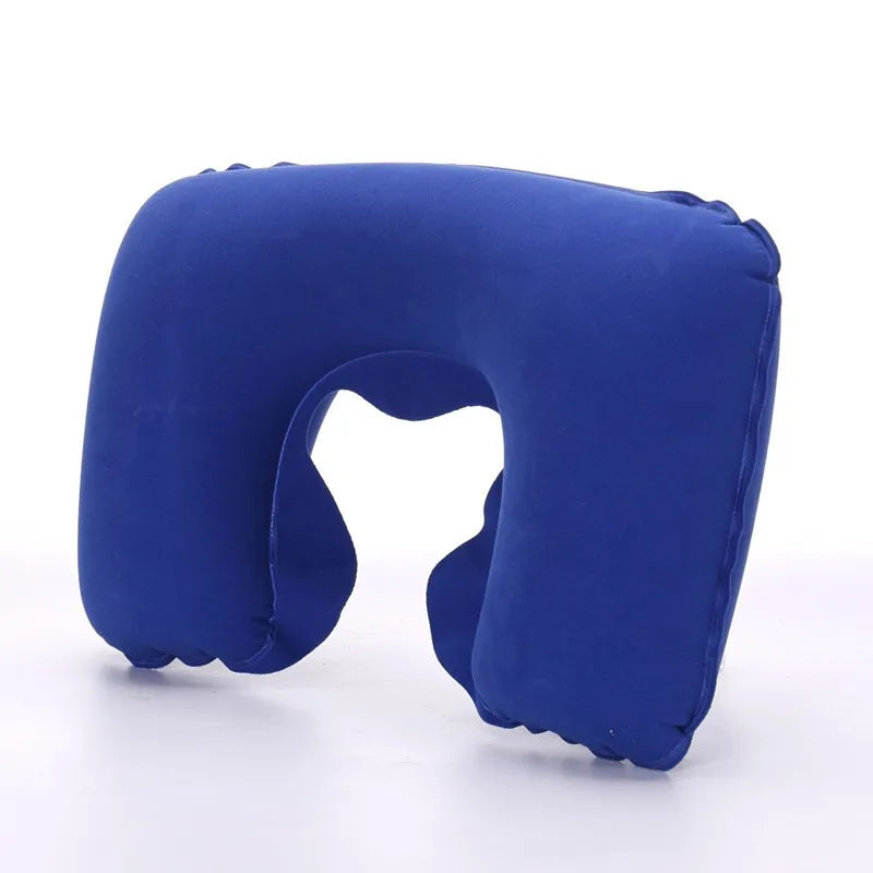 Functional Inflatable Pillow Inflatable Outdoors U Shaped Travel Pillow Car Head Neck Rest Air Cushion for Travel Neck Pillow