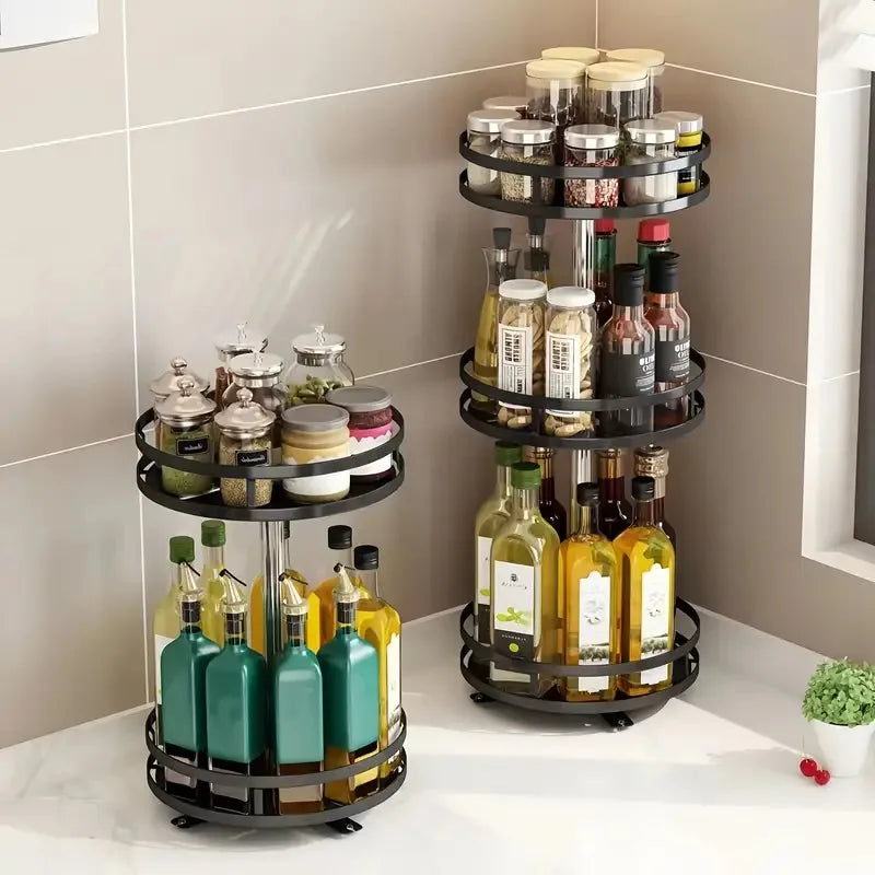 Rotating 360° Kitchen Spice Storage Rack - Organizer