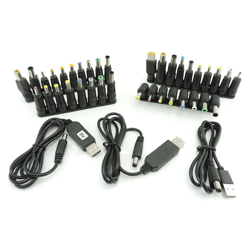 DC 5V to 9V 8.6V 12V 12.6V USB Power Boost Line Step UP Module Converter Cable 5.5x2.1mm Plug to DC Male Tips Adapter L1