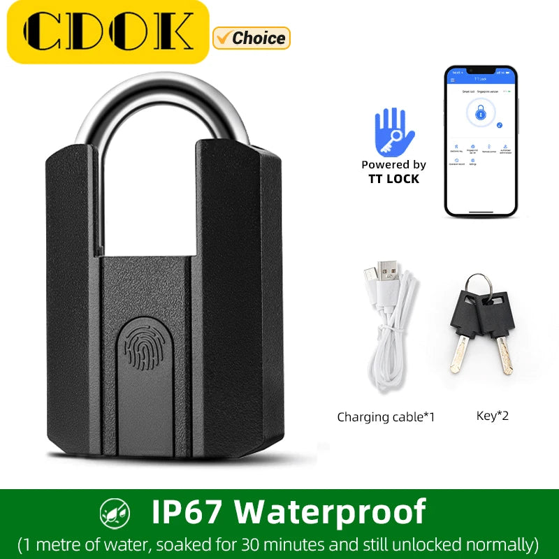 Bluetooth APP Smart Padlock - Fingerprint Lock