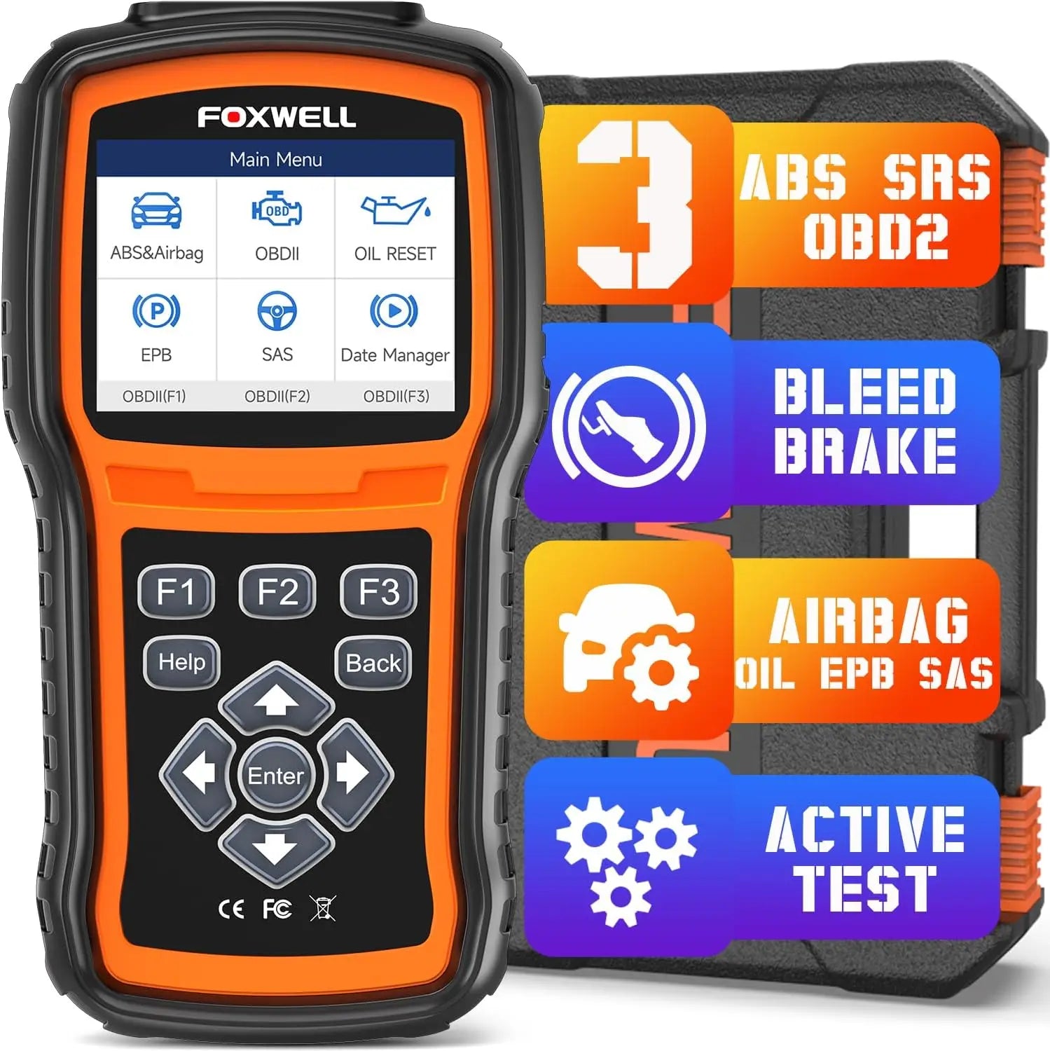 Foxwell NT630 Plus OBD2 Scanner OBD 2 ABS Airbag SRS SAS Crash Data Reset Auto ODB2 Car Diagnostic Tools OBD Automotive Scanner