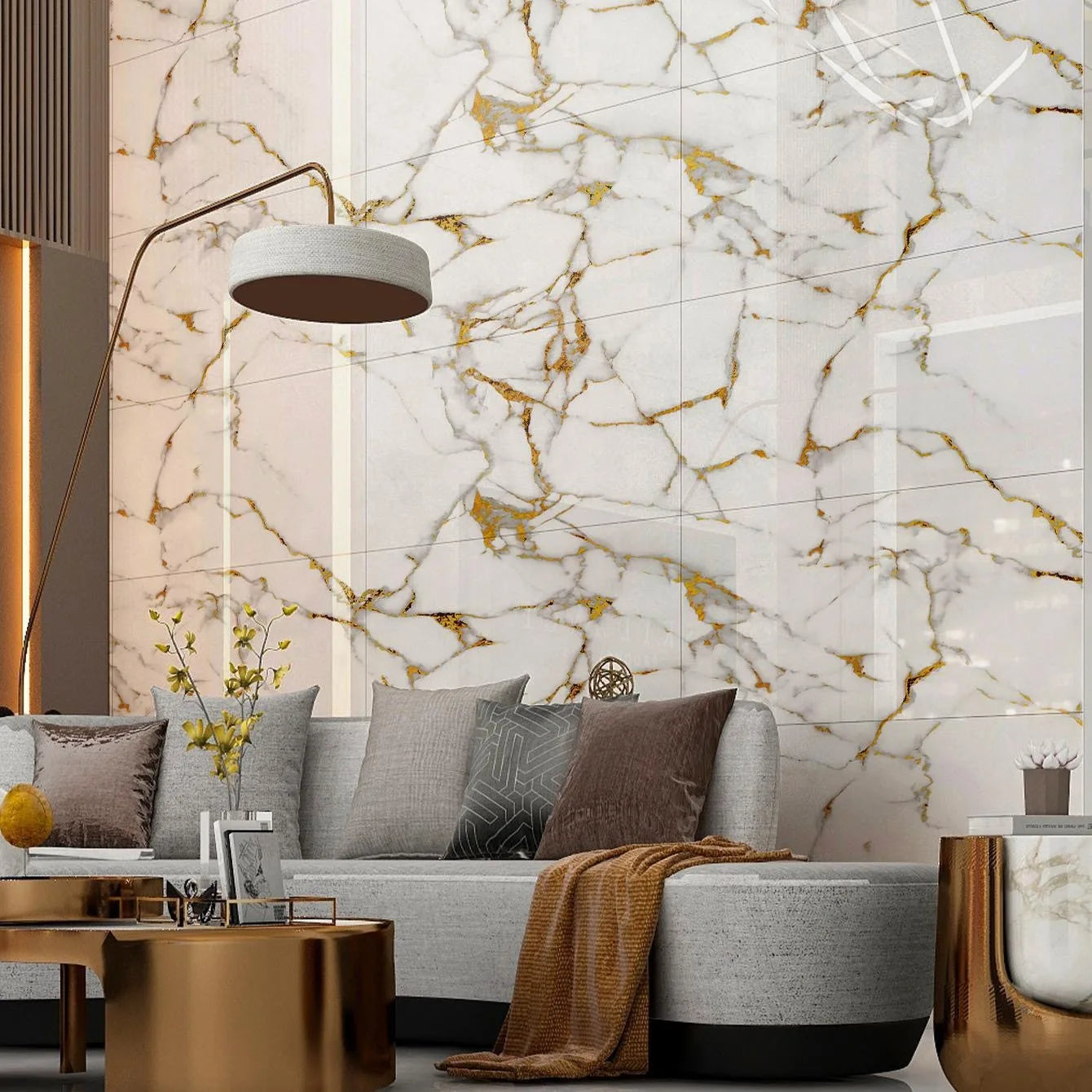 Marble Peel and Stick Backsplash Waterproof Wall Panels