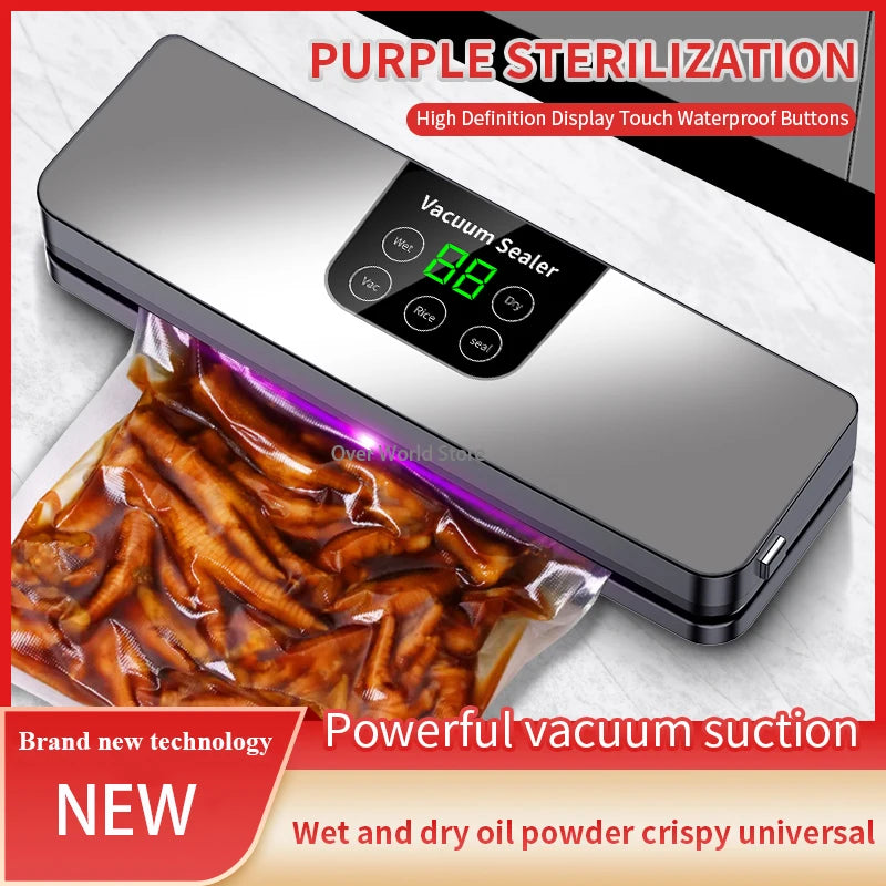 Electric Vacuum Sealer Machine - Dry & Wet Food Packaging