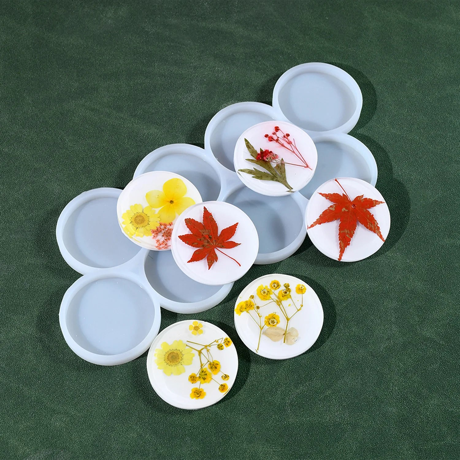 Circle Grip Round Silicone Mold for Resin Jewelry Pendant Keychain Pet Tag DIY Craft Mold No Hole Non-Stick Epoxy Casting