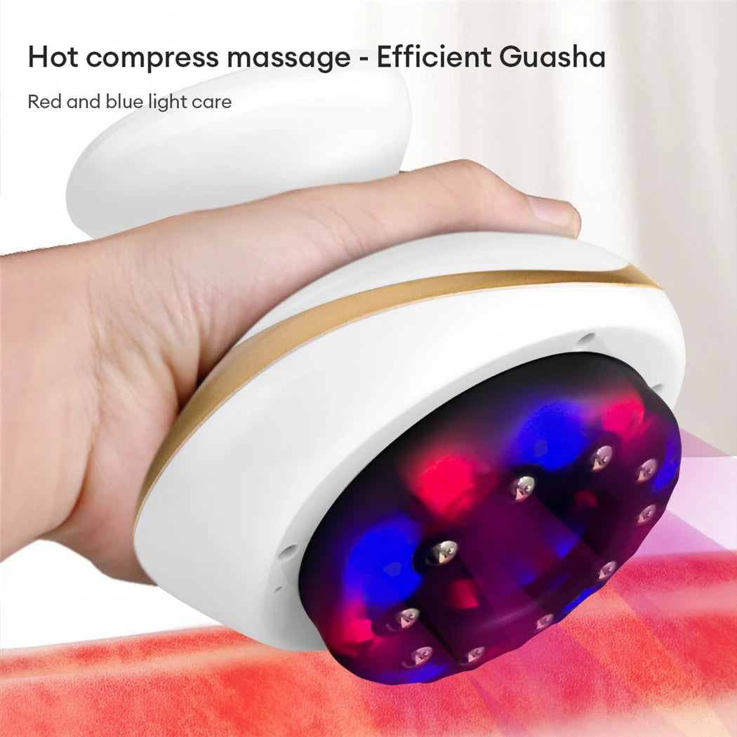 Electric EMS Body Massager Cupping Massage with LCD Display Guasha Scraping Vacuum Suction Cup IR Heating Fat Burner Slimming