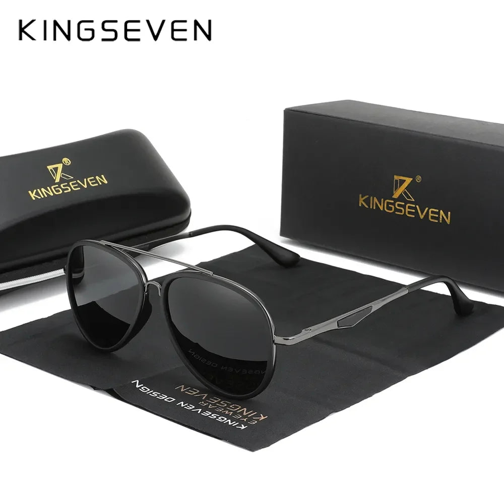 KINGSEVEN Men's Classic Sunglasses 2023 Polarized Brand Pilot Driving Male Sun Glasses Eyewear UV Blocking Protection Oculos