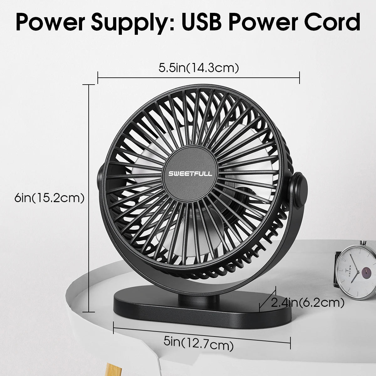 Electric Fan Portable Cooling Laptops Silent USB Fan Three Speed Adjustment for Home Office Desktop Outdoor Camping Mini Fan