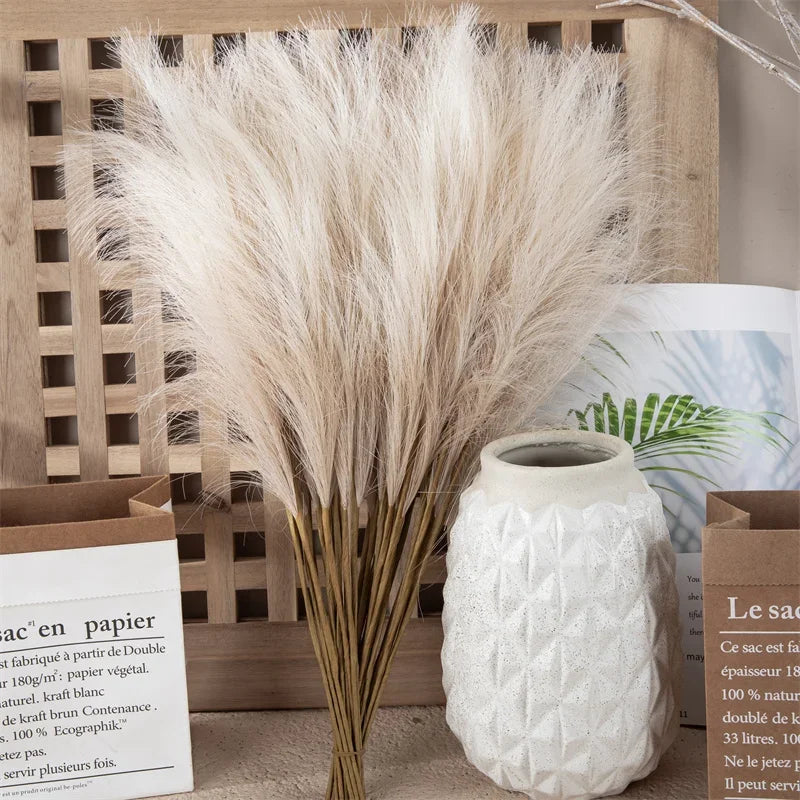 Artificial Flower Pampas Grass Fake Plant - 10Pcs