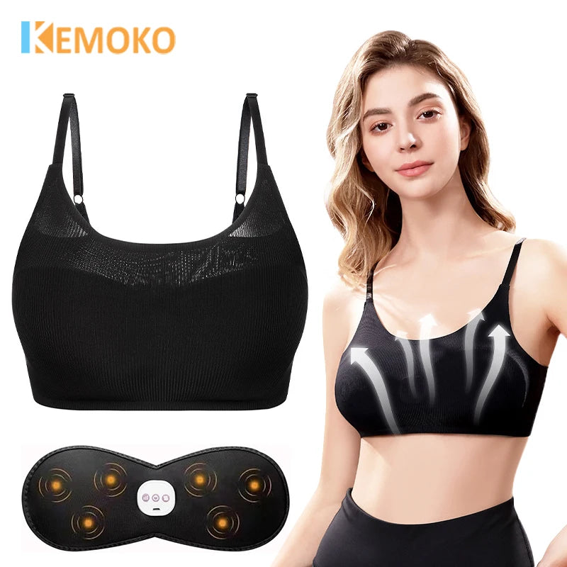 Electric Breast Massage Bra - Wireless Hot Compress Function