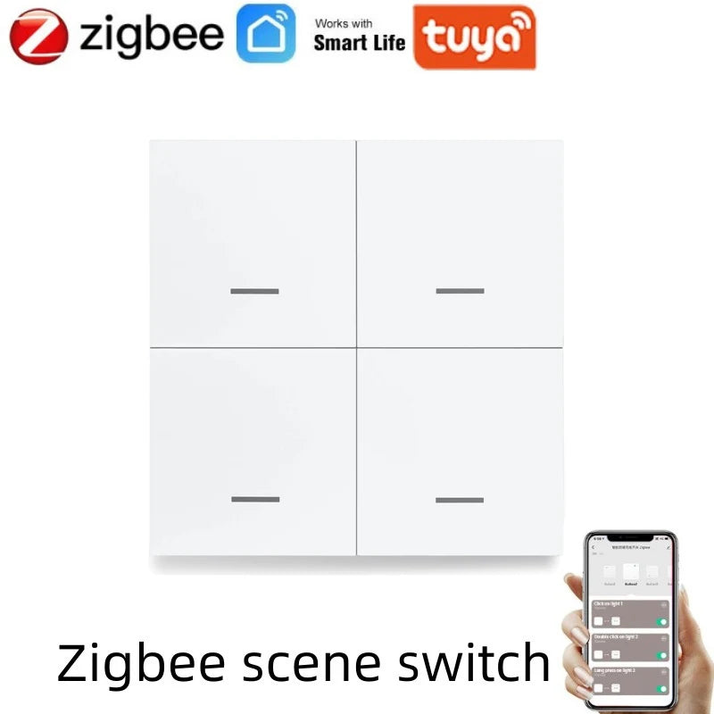 Scene Switch - 4 Gang - 12 Scene Switch Push Button