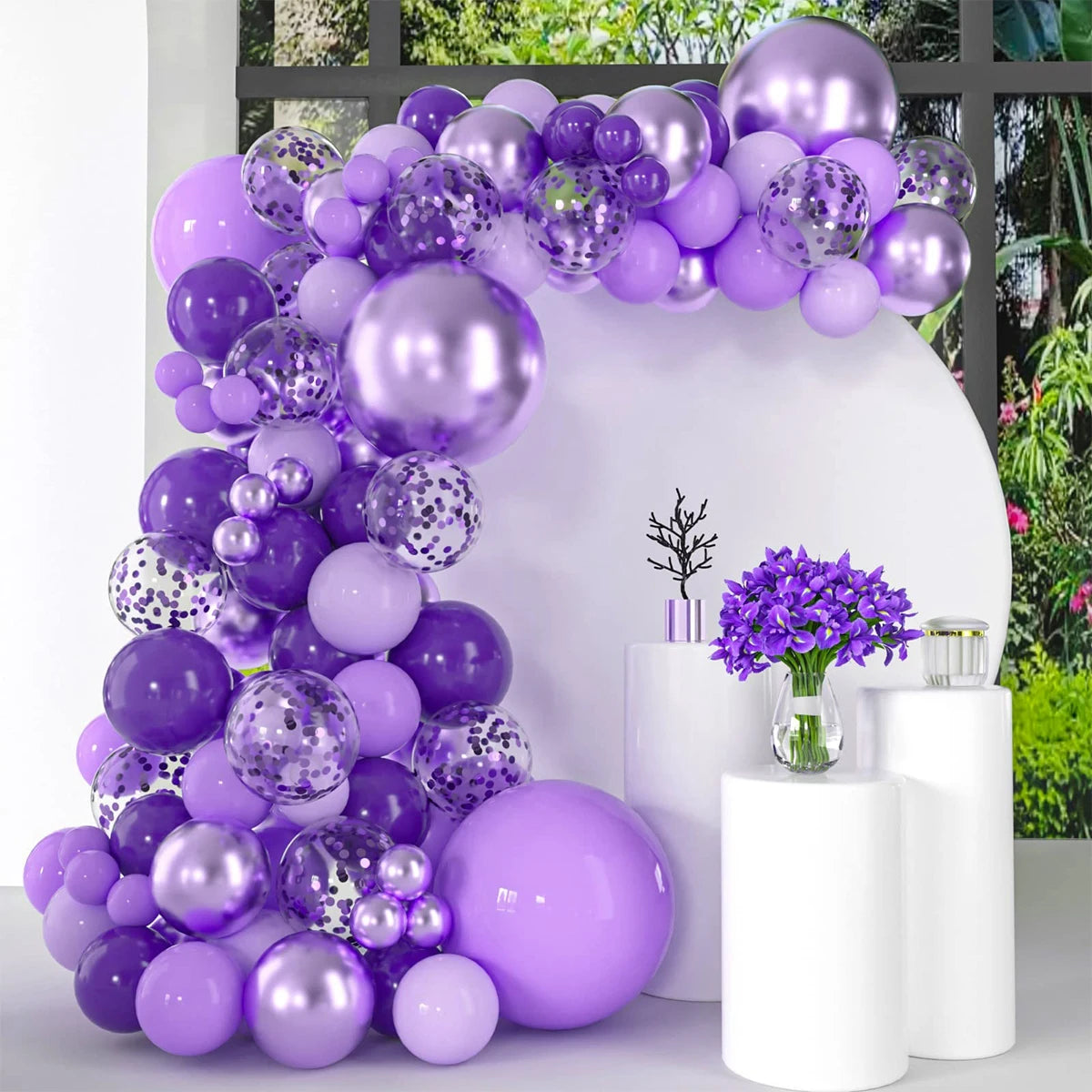 Purple Balloons Garland Arch Kit Latex Ballon Wedding Birthday Party Decoration Kids Adult Wedding Baby Shower Decor Ballons