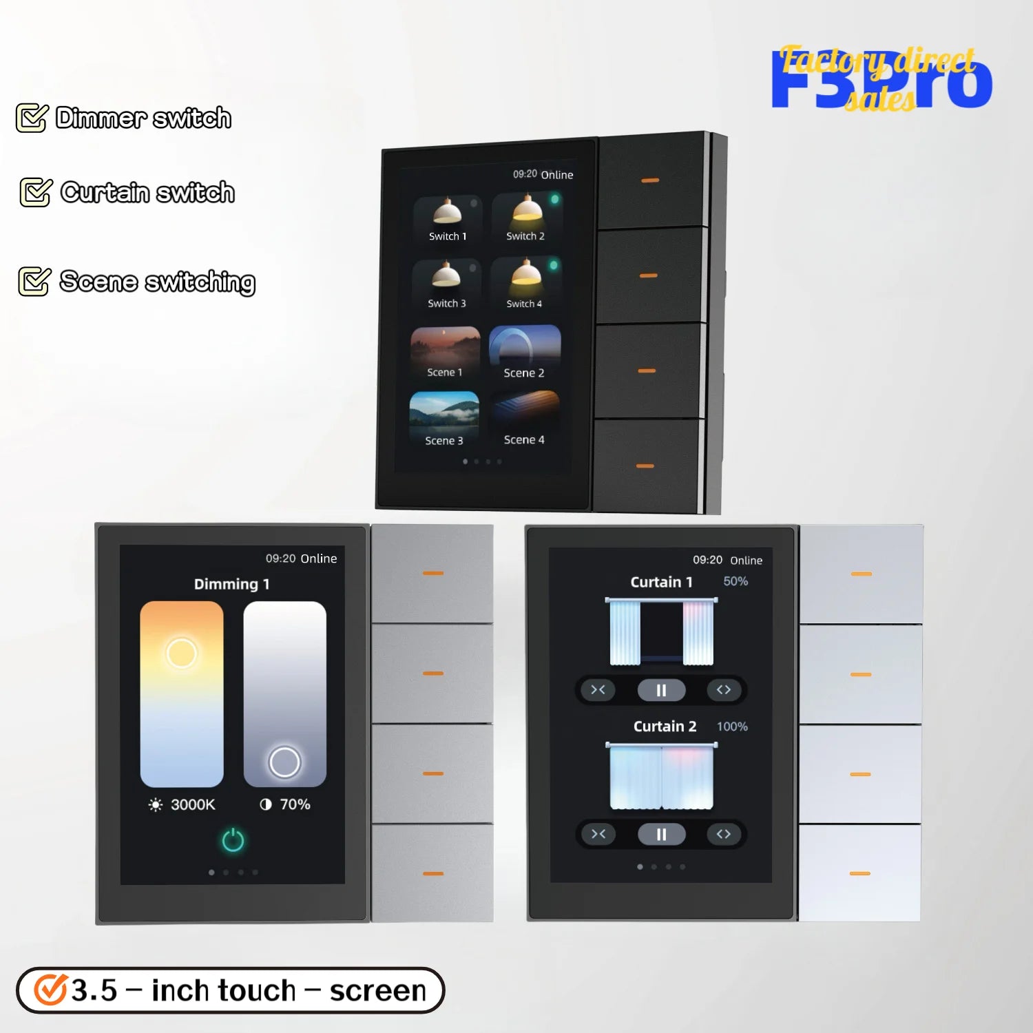 Smart Scene Switch 3.5 - inch - Multifunctional touch control