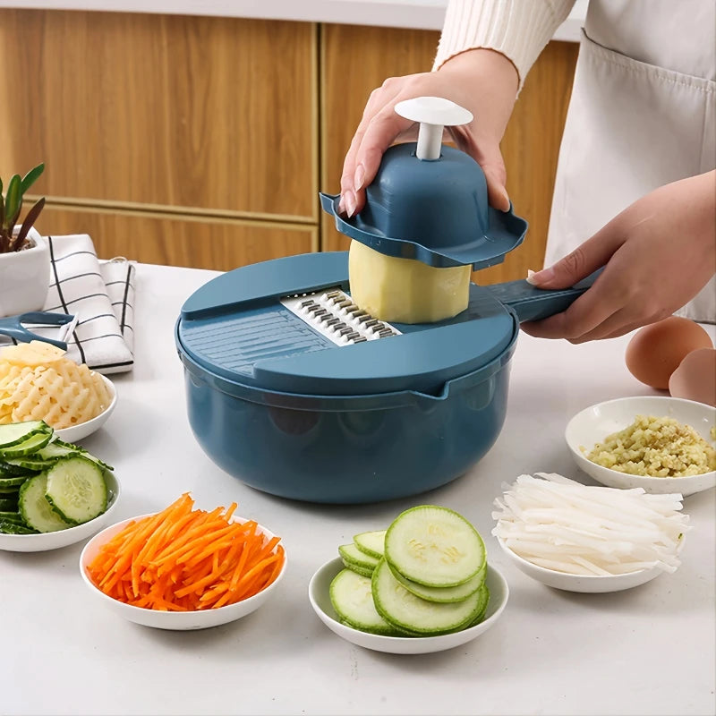 Multi-Functional Vegetable Chopper and Slicer - 12-in-1