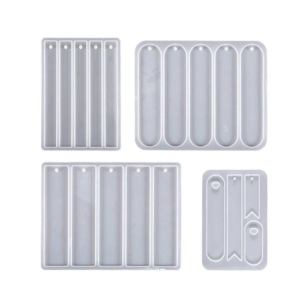Rectangle Bookmark Epoxy Resin Silicone Mold Casting Mould For DIY Transparent Craft Keychain Jewelry Making Supply Accessories