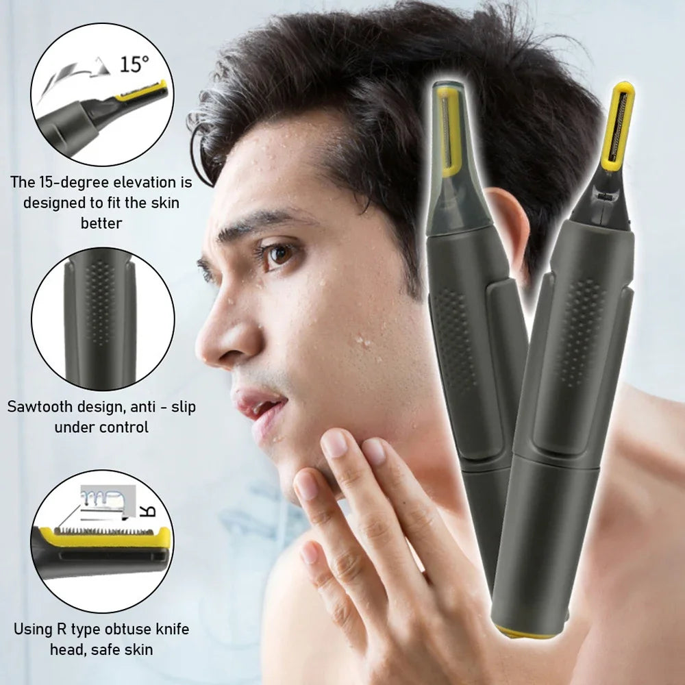 Ultra Thin Precision Trimmer Electric Nose Hair Trimmer Mini Portable Ear Trimmer for Men Nose Hair Shaver Waterproof Safe Clean
