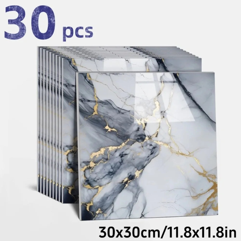 Premium Stick on Kitchen Backsplash Tiles Vinyl Stickers Peel and Stick Self Adhesive Foam Wall Stickers Imitation Marble Decals