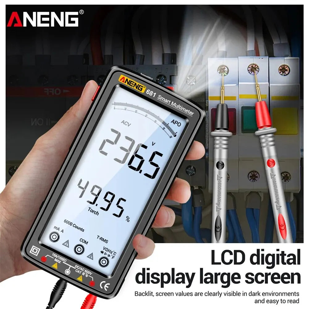 Rechargable Digital Multimeter - Non-contact Voltage Tester