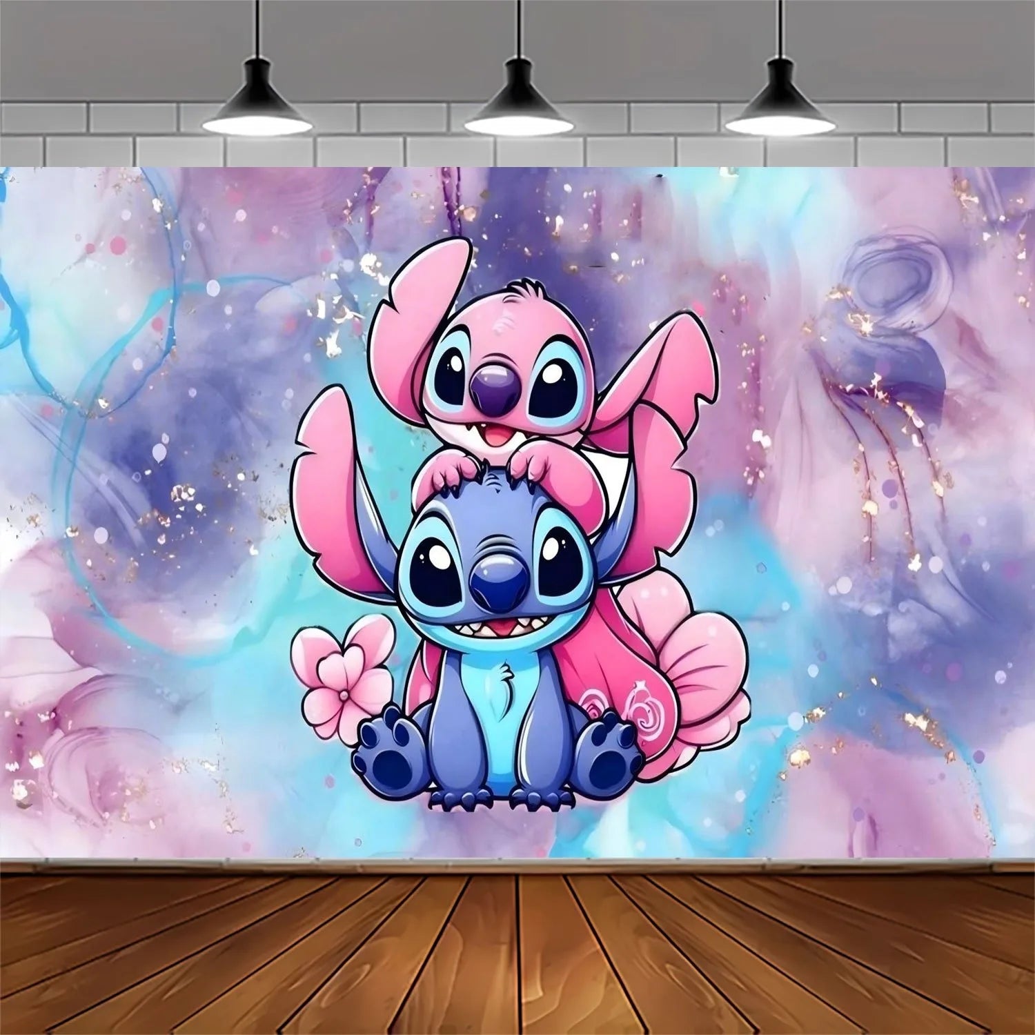 Stitch Dreamy Nebula Overlay Backdrop · Tapestry Bedroom