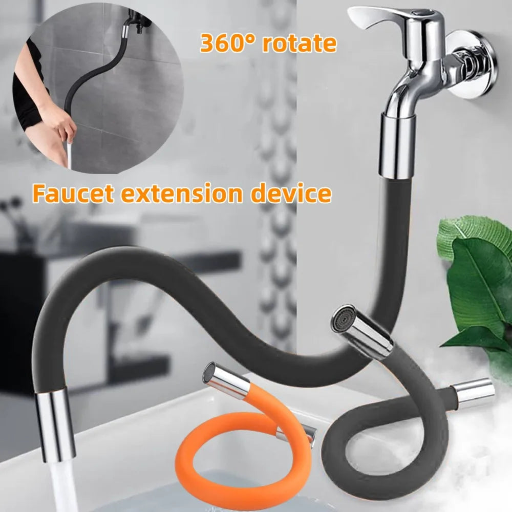 Silica Gel Faucet Extender Flexible Bending - 360° Rotating