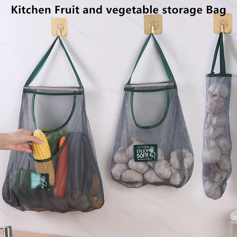 Reusable Storage Bags - Hanging Fruit And Vegetable Storage Net Bag