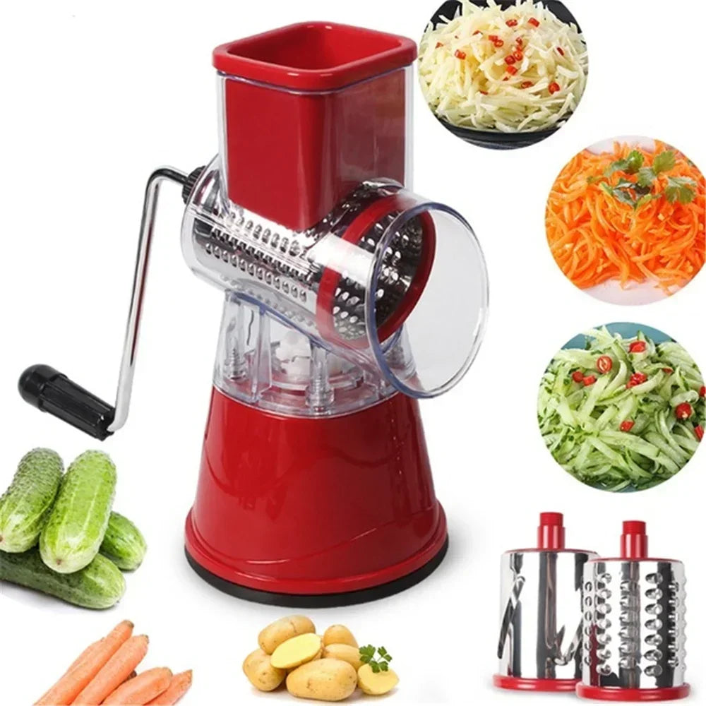 Multifunctional Round Rotate Mandoline Vegetable Cutter Slicer