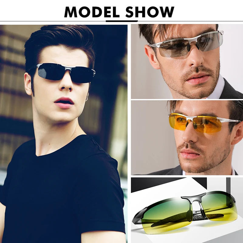Luxury Brand 2023 Aluminum Sunglasses For Men Polarzed Sun Glasses Man Day Night Driving Anti-Glare Wome Oculos De Sol Masculino