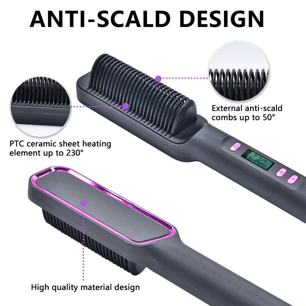 Electric Hot Comb - Multifunctional Hair Straightener Comb