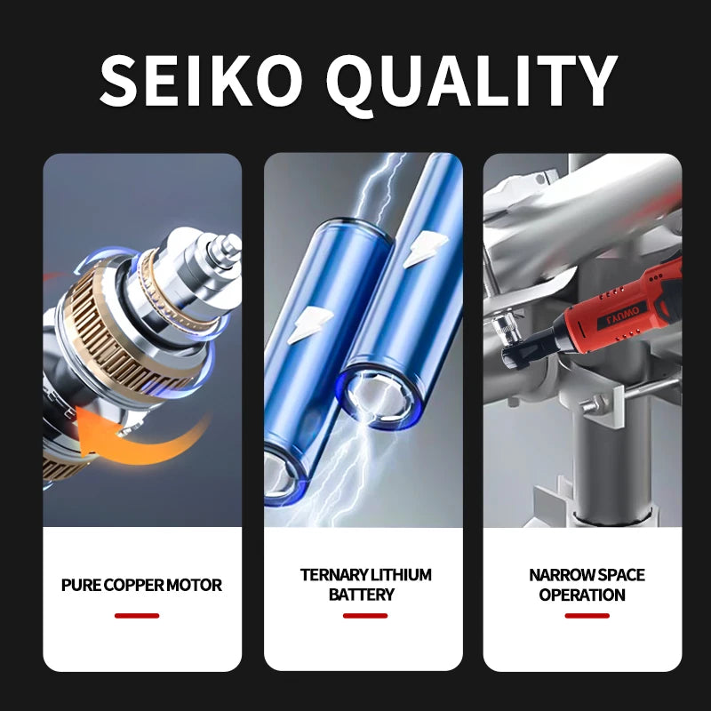 LYUWO Rechargeable Electric Ratchet Set - Angle Drill, Screwdriver