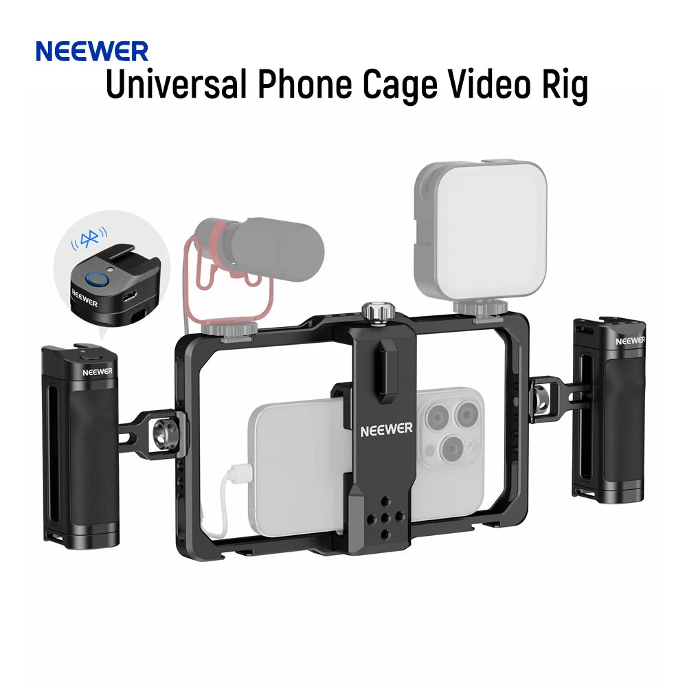 NEEWER Universal Phone Cage Rig with Bluetooth Side Handle