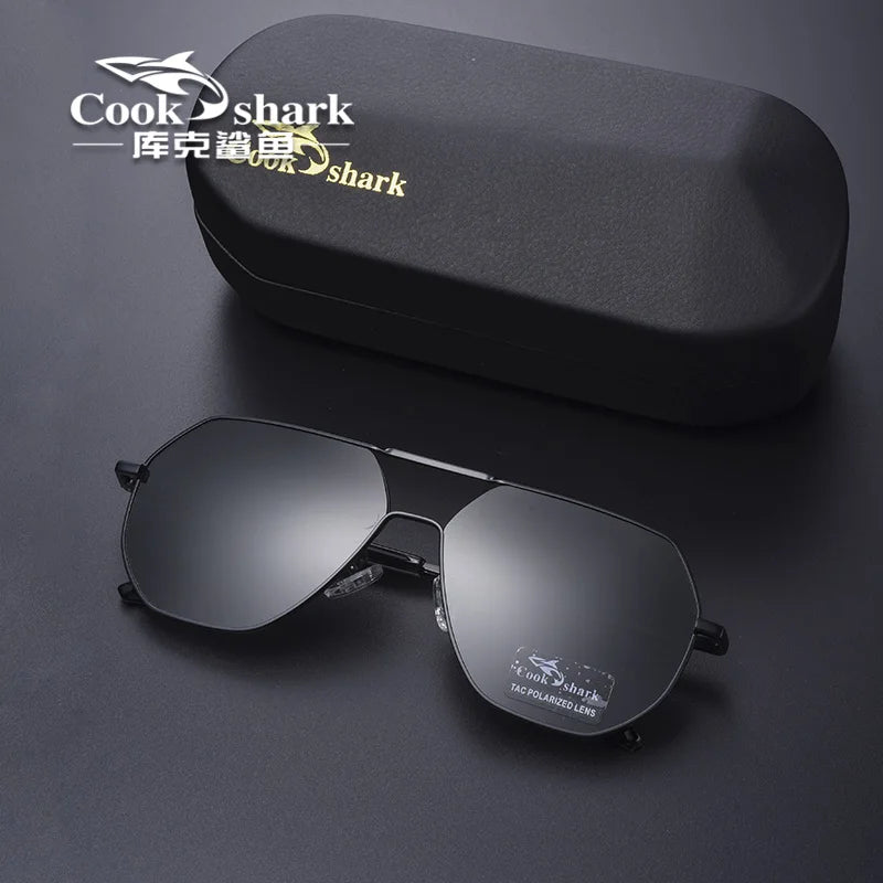 Cook shark Polarized Sunglasses men's driving glasses special trend color changing Sunglasses men's toad glasses