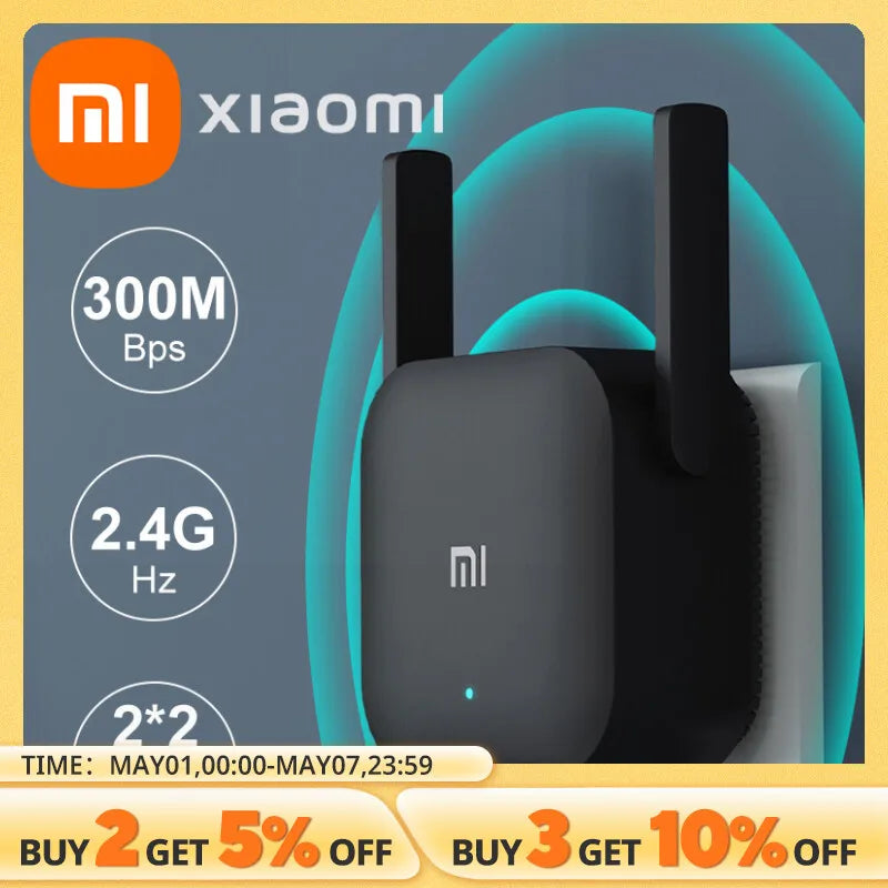 New Original Xiaomi Wifi Amplifier Pro 300M 2.4G Repeater Network Expander Range Extender Roteader Mi Wireless Wi-Fi Router