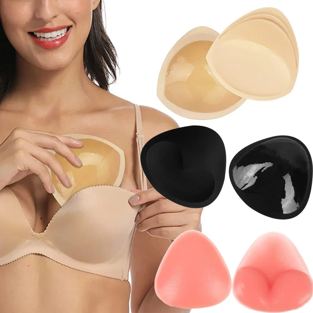 New Bikini Chest Pad Bikini Set Push Up Padded Bikinis Swimsuit Women Swimwear Women Silicone Thicker Breathable Sponge Bra Pad