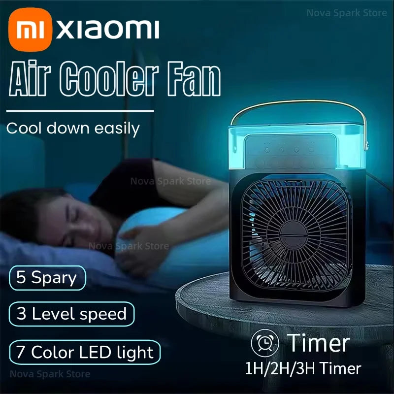 Xiaomi 3-in-1 Portable Fan Air Conditioners Fan With LED Night Light Household Small Air Cooler For Office Home Adjustable Fan