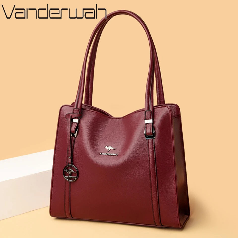 High Quality Pu Leather Casual Tote Luxury Handbag