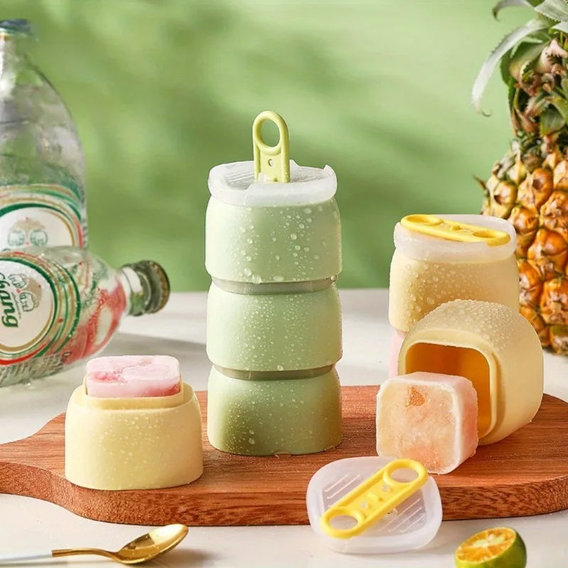 Silicone Square Single-Cube Ice Mold - 5pcs