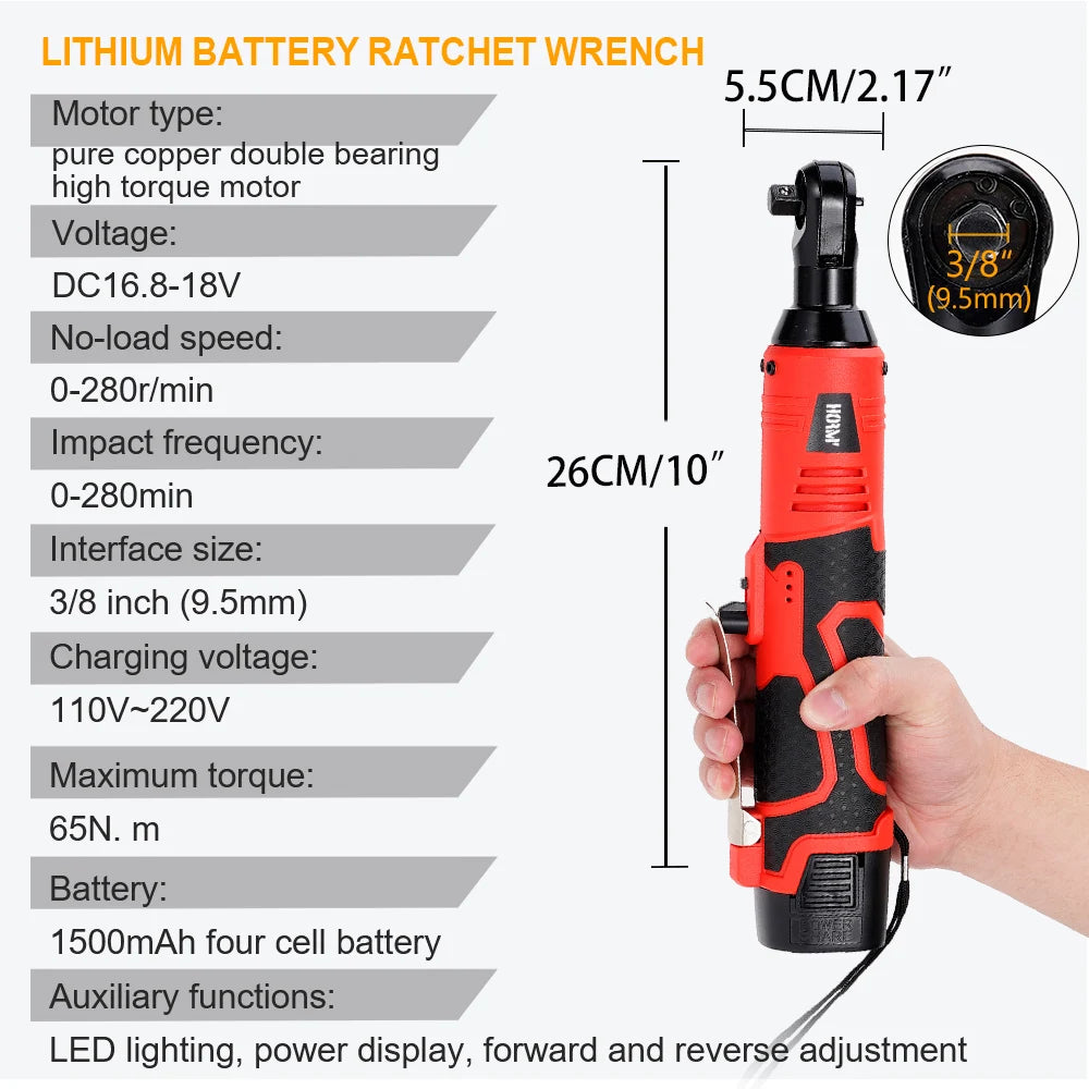 Hormy Cordless Electric Wrench - Right Angle Ratchet Wrenches