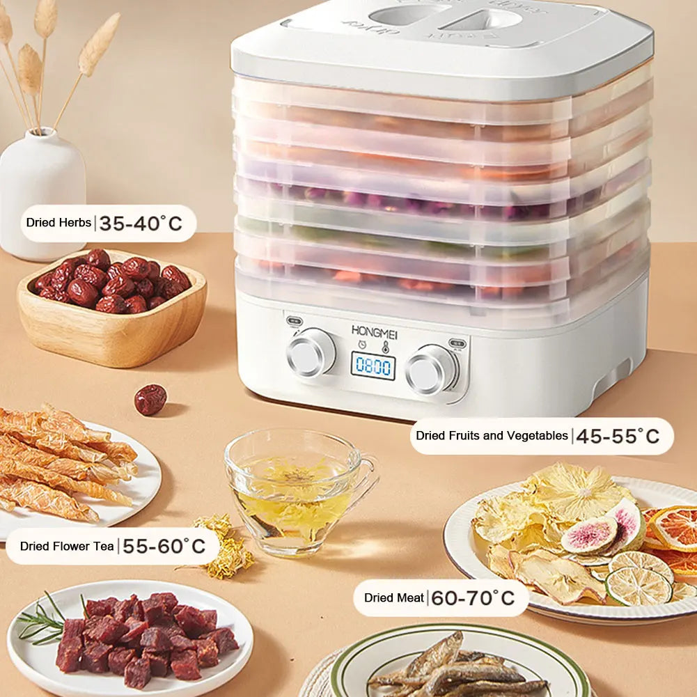 5-Layer Pet Snack Drying Machine 48 Hours Long Lasting Small Food Air Dryer Temperature Adjustable for Fruits Veggies Meats