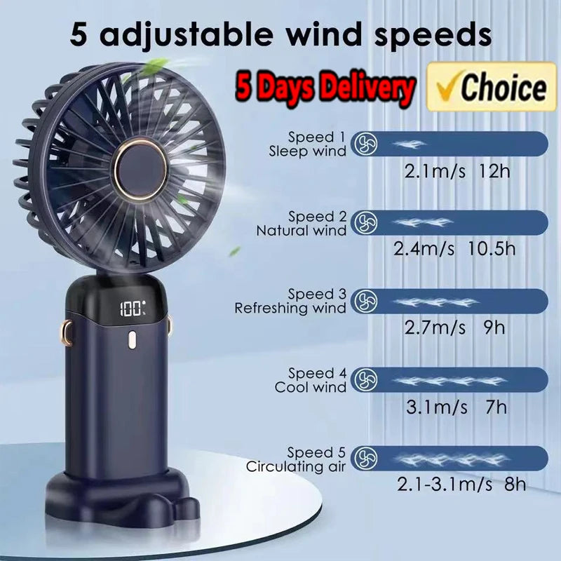 Portable Mini Cooler Rechargeable Neck Fans