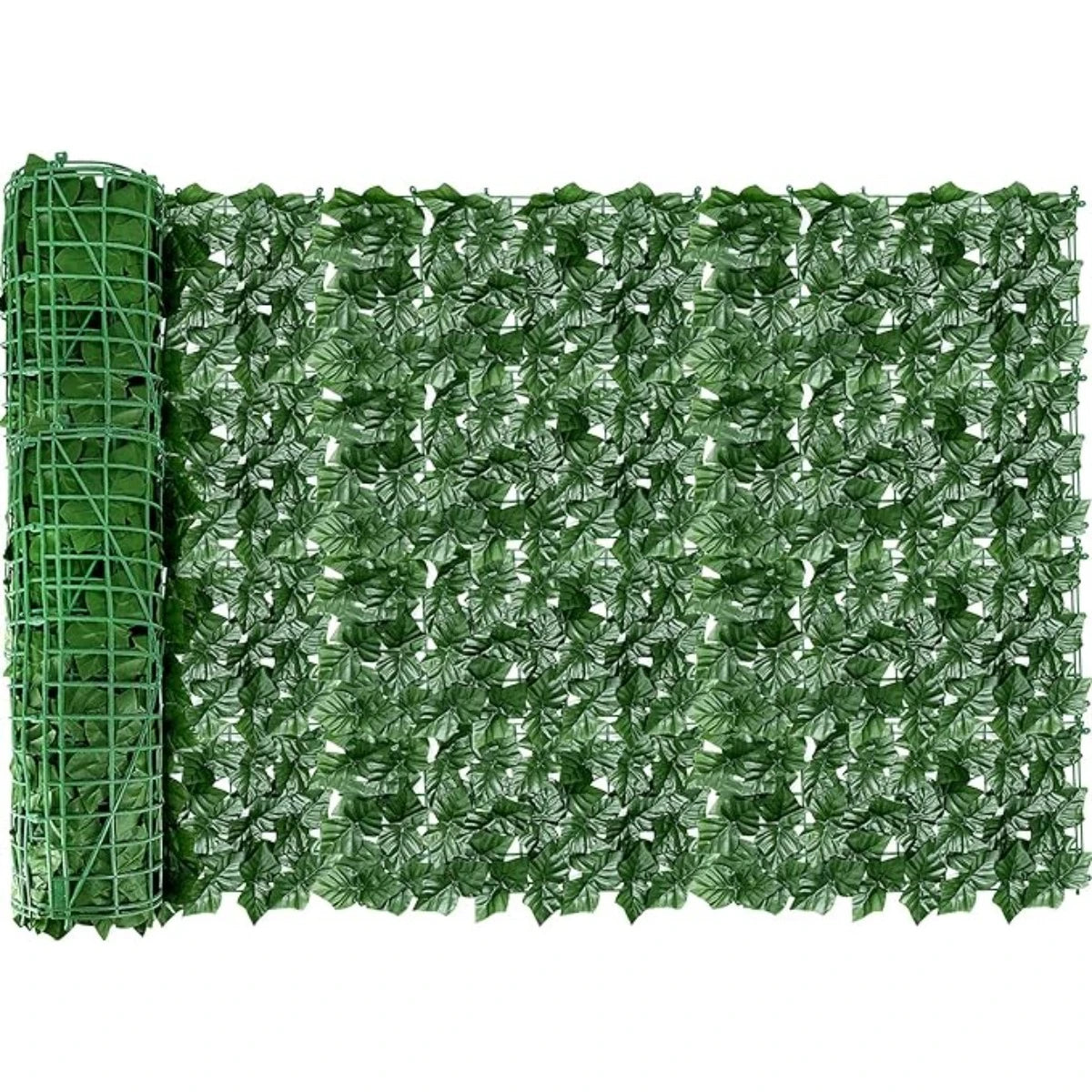 Artificial Ivy Hedge Green Leaf Fence Panels - Faux Privacy Fence Screen