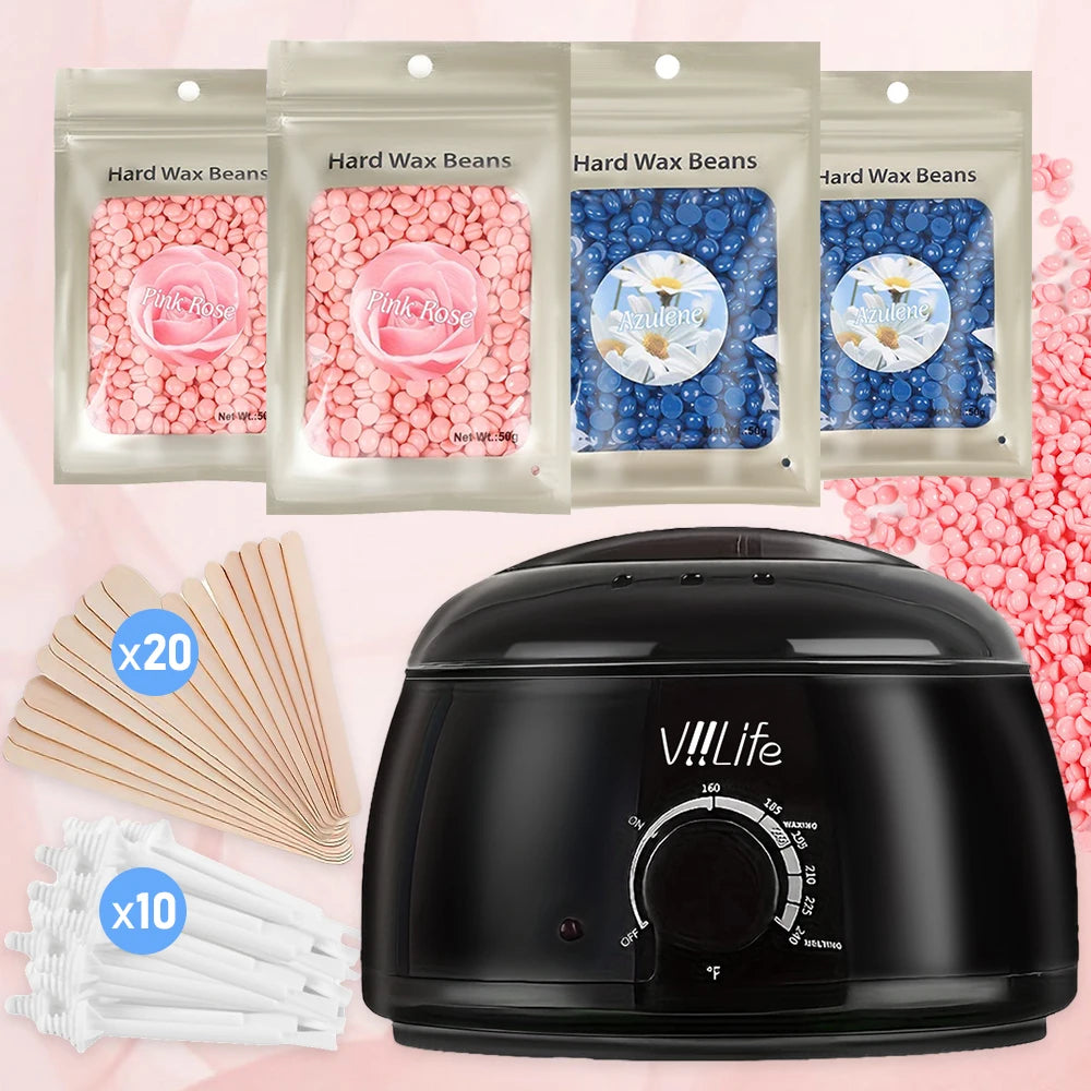 Depilatory Epilator Hair Removal Wax-Melt Waxing Kit