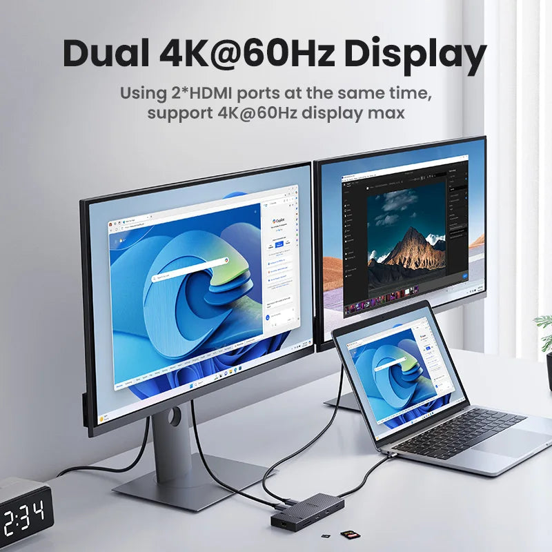 UGREEN USB C HUB 10Gbps 4K60Hz HDMI USB3.2 PD100W USB Splitter for Laptop Macbook Pro Air iPad Phone Android Docking Station