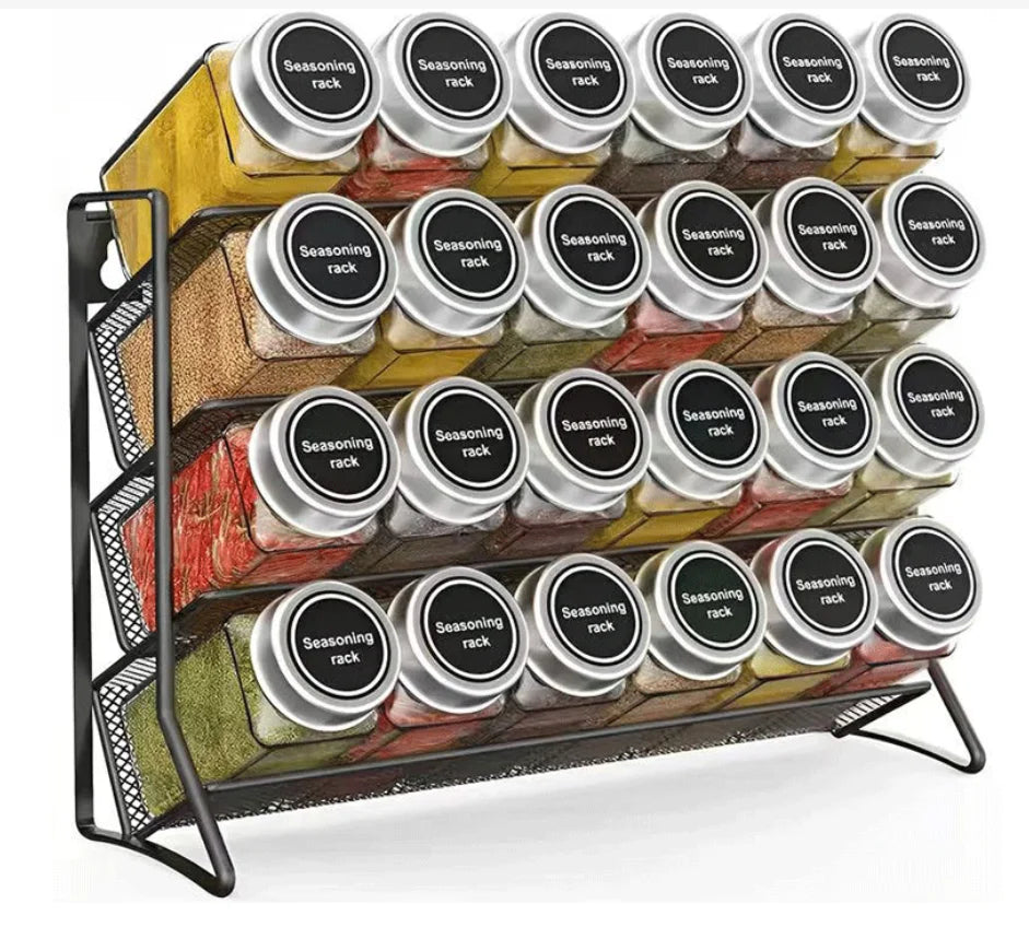 Spice Rack - 4 Tier Organizer - Pantry Organizer Shelf