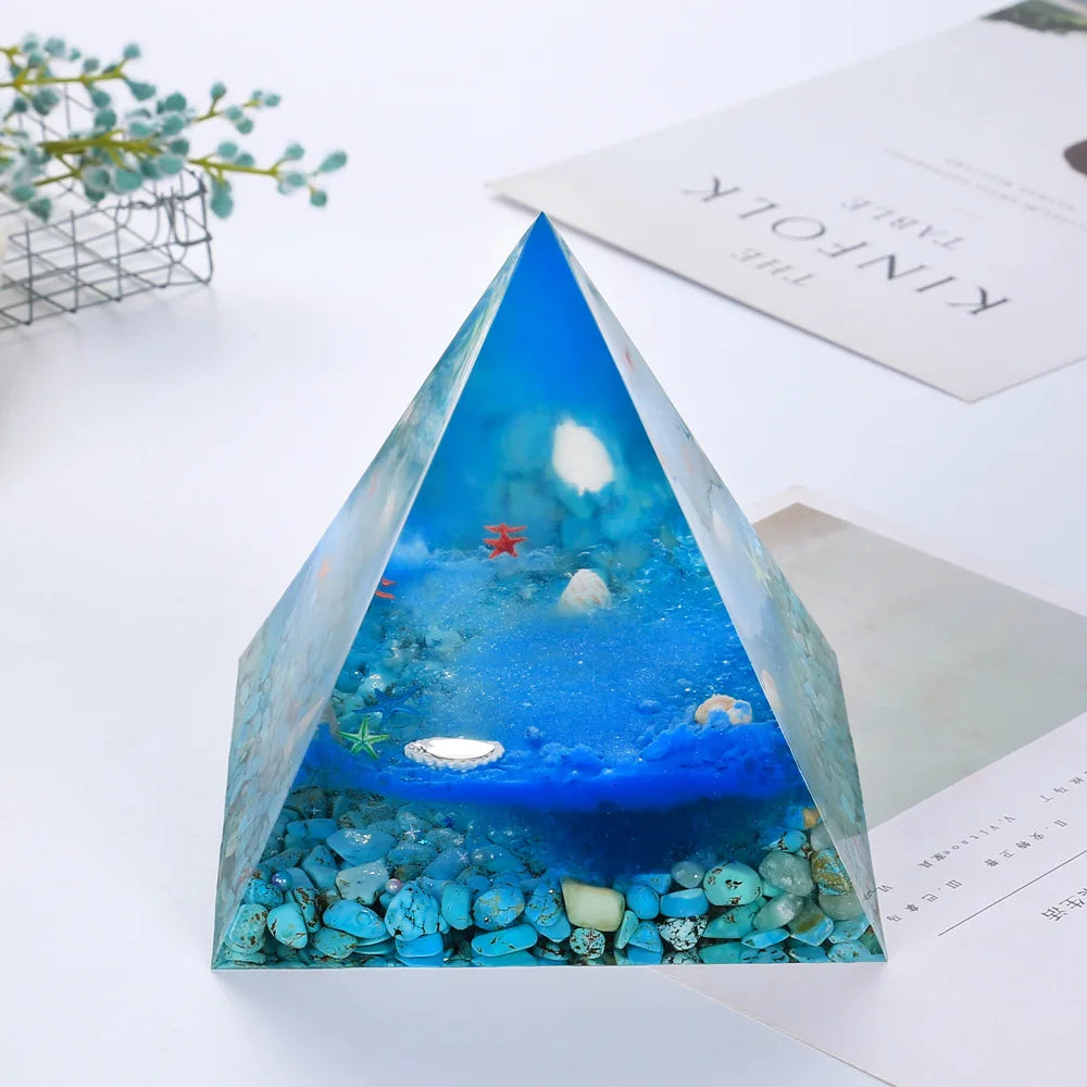 15CM Super Large Pyramid Silicone Resin Mold Craft Jewelry Crystal Making Tools Triangular Pyramid Mold Crystal UV Epoxy