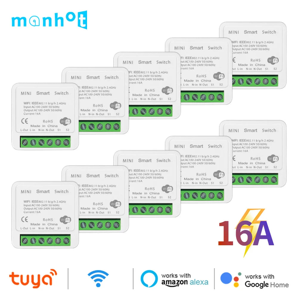 Tuya Mini Wifi Smart Switch Module - 2 Way Control, Smart Home Switches