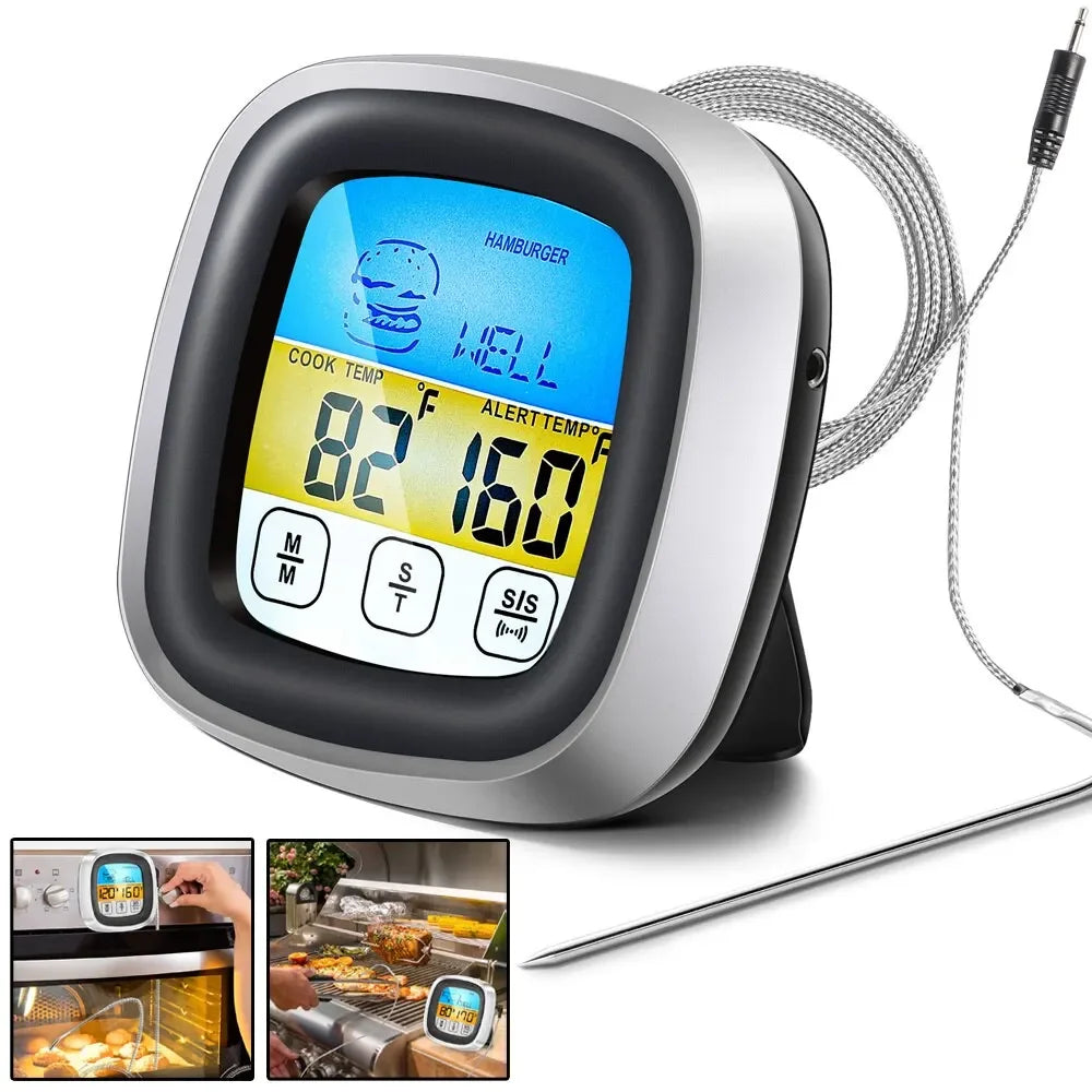 Digital Kitchen Thermometer Probe - Touch Screen