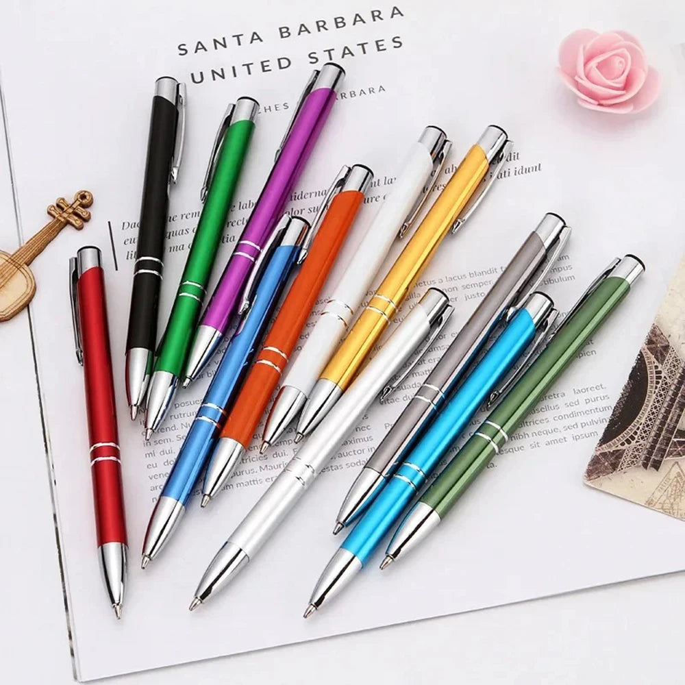 100 50 20 Pcs Custom Ballpoint Pen Metal Pen Support Custom Logo Advertising Wholesale Personalized Pen Advertising Gift