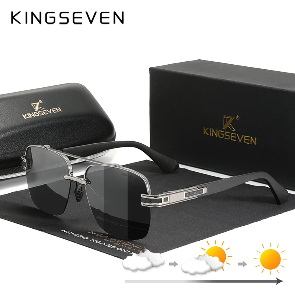 KINGSEVEN New Design Sunglasses For Men Polarized Gradient Sun glasses Women Men Square  UV400 2022 New Driving Eyewear For Men