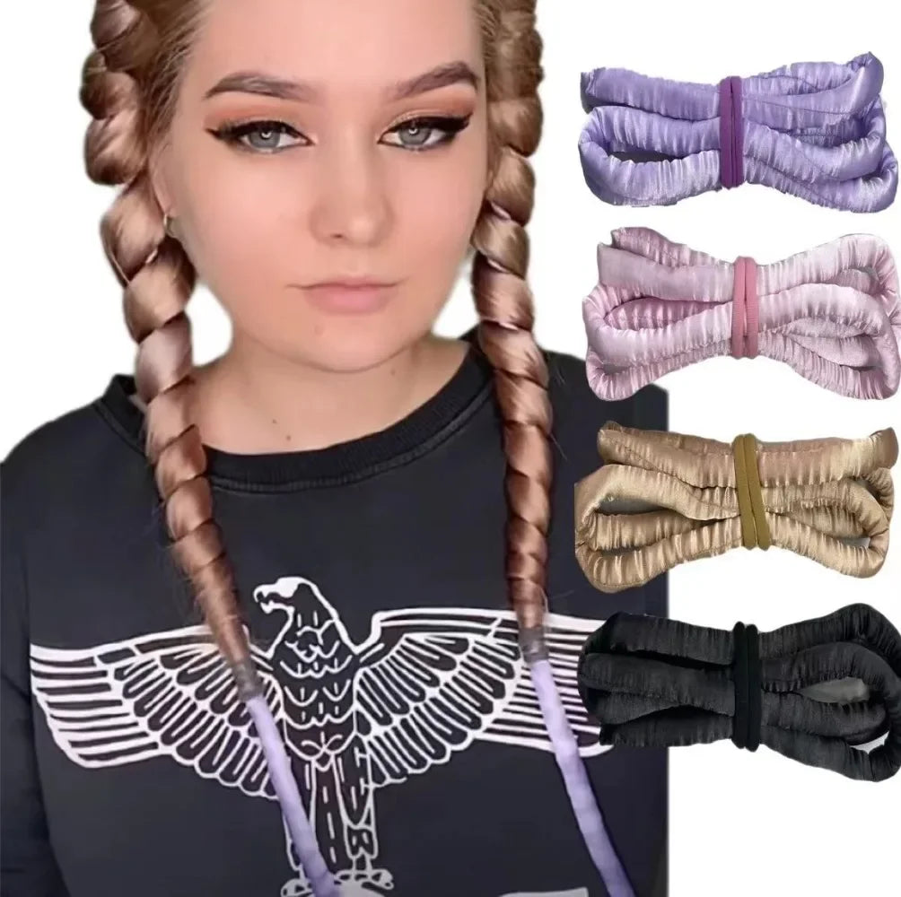 Heatless Curling Rod Headband - Soft Hair Curlers - Lazy Silk Curls