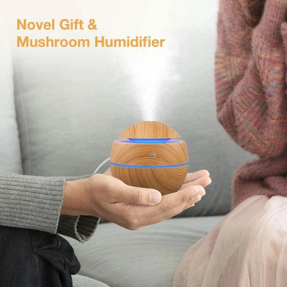 Wooden Essential Oil Air Aroma Diffuser - Cool Mist Maker