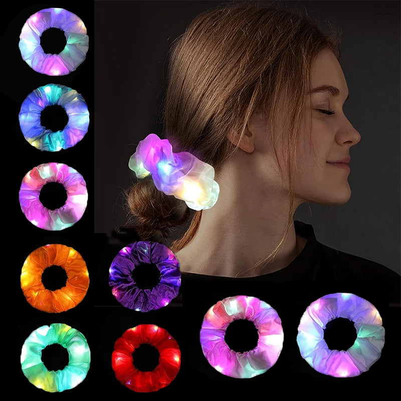 LED Luminous Scrunchies Glowing Hairband